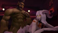 1boy 1girls 2018 3d animated blizzard_entertainment blue_skin bouncing_breasts cowbell doggy_style draenei draenei_female female green_penis green_skin grok horde_domination horns huge_breasts interspecies lightforged_draenei looking_back male multiple_angles nipple_piercing no_sound orc orc_(warcraft) orc_male orced original_character panchira_(character) penis pov rexxcraft sex tattoo vaginal_penetration vaginal_sex video warcraft world_of_warcraft