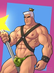 balls bulge crown headingsouth jorgen_von_strangle magic_wand male male_only muscles penis solo solo_male straight_hair the_fairly_oddparents