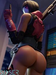 1girls 3d ass bachii_(fortnite) dat_ass female female_only fortnite fortnite:_battle_royale sixser solo