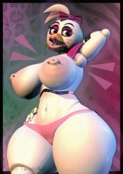 3d anthro anthropomorphic asami_toadstool big_breasts big_thighs five_nights_at_freddy's furry glamrock_chica_(fnaf) nipple_piercing solo tagme