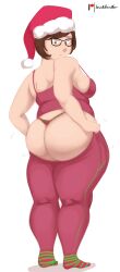 ass bbw big_ass big_breasts big_butt brown_eyes brown_hair bubble_butt christmas christmas_outfit chubby chubby_female dumptruck_ass eyewear glasses huge_ass huge_breasts huge_butt large_ass large_breasts lewddoodler mei_(overwatch) overwatch overweight struggling struggling_to_fit thick thick_thighs thunder_thighs tight_clothing tight_fit wardrobe_malfunction weight_gain wide_hips