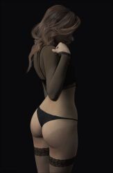 1girls 2022 3d black_background black_panties blonde_hair female female_only flaunts3d jesslyn_(flaunts3d) long_hair original_character panties see-through_top small_breasts solid_color_background solo solo_female standing