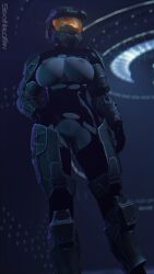 1girls 3d armor breasts female female_spartan_(halo) halo_(series) helmet master_chief pussy ripped_clothing rule_63 sexyhalofan solo solo_female spartan_(halo) strangersfm torn_clothes