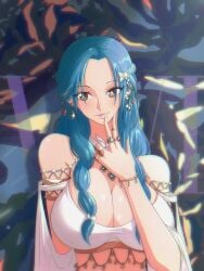 blue_hair female female_focus female_only nefertari_vivi one_piece opalisart tagme