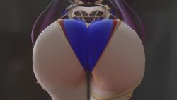 3d animated ass ass_focus ass_on_glass ass_press ass_shake bare_legs female from_behind genshin_impact hair_ornament huge_ass jiggle kishi leotard long_hair mona_(genshin_impact) purple_hair shiny shiny_clothes shiny_skin solo thick_thighs thighlet twintails very_long_hair video video