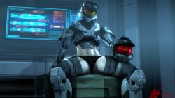 3d female halo_(series) helmet lanhar_vids panties power_armor rookie425 solo spartan_(halo) tagme