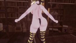 1futa 3d animated ass ass_shake attic bed black_hair blue_eyes breasts fendravr futa_only futanari gold_hair horns huge large_breasts minotaur minotaur_futanari music solo sound stockings thick_thighs video vrchat