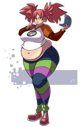 axel-rosered bbw belly_overhang big_belly big_breasts big_butt big_female blush blushing chubby chubby_female embarrassed fat fat_ass fat_female fat_fetish fat_girl fat_woman fatty female_only iroaya_madoi large_female mega_man mega_man_battle_network ms._madd muffin_top obese obese_female overweight overweight_female pig pink_hair plump pork_chop solo_female thick_thighs tubby weight_gain