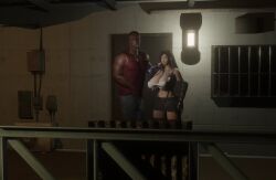 1girls 3d 3d_(artwork) bald bald_man brick_render dark-skinned_male erect_nipples erection female female final_fantasy final_fantasy_vii final_fantasy_vii_remake hi_res highres huge_breasts human interracial large_breasts muscular_male square_enix straight tifa_lockhart video_games