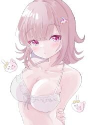 1girls bikini bikini_bottom bikini_top breasts cleavage danganronpa danganronpa_2:_goodbye_despair female_only large_breasts mole mole_on_breast monomi_(danganronpa) nanami_chiaki nen'ne straight_hair super_danganronpa_2 thighs