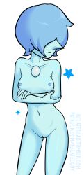 2stars arms_crossed blue_hair blue_pearl_(steven_universe) blue_skin cartoon_network crossed_arms female gem_(species) hair_over_eyes pointy_nose relatedguy smile solo solo_female stars steven_universe transparent_background