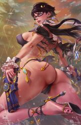 1girls 2019 ass bayonetta bayonetta_(character) bayonetta_2 big_ass big_breasts big_butt big_thighs bikini bikini_bottom bikini_top black_hair black_nail_polish black_nails blue_eyes blue_sky breasts cloud clouds cutepet dat_ass dumptruck_ass earrings erect_nipples erect_nipples_under_clothes glasses gun heels huge_ass huge_butt large_ass long_hair looking_back looking_pleasured make_up makeup pussy_peek pussy_visible_through_panties sandals sea shiny_ass shiny_breasts shiny_butt shiny_hair shiny_skin short_hair skimpy_bikini swimsuit thick_thighs thighs trees water wet wet_body wet_skin