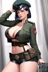 1girls ai_generated army_girl army_uniform big_breasts bulging_breasts curvy_figure female_only high_resolution highres looking_at_viewer original solo stable_diffusion victorian_era voluptuous_female