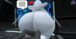 anon anthro ass_focus big_breasts big_butt breasts bubble_butt disney eve_(wall-e) female huge_ass pixar tagme text wall-e zer0264