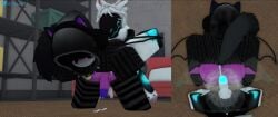 2boys 3d animated anthro black_hair blush cum cum_in_ass cum_inside cum_on_ass cum_on_back cum_while_penetrated cumshot femboy furry gay longer_than_30_seconds male male_only penis prison_guard_position protogen purple_skin roblox roblox_avatar sound tagme tail toarr34 video white_fur wings yaoi