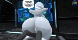 anon anthro ass_focus big_breasts big_butt breasts bubble_butt disney eve_(wall-e) female huge_ass pixar tagme text wall-e zer0264