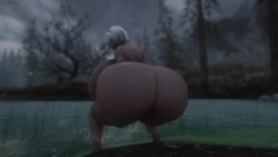 1girls 3d animated ass_shake barefoot bethesda_softworks bruh_moment completely_nude completely_nude_female female female_only full_body huge_ass hyper_ass hyper_breasts makad321 naked naked_female nier nier:_automata nier_(series) nude nude_female outdoors raining shaking shaking_butt skyrim solo solo_female the_elder_scrolls twerking video wet white_hair yorha_2b