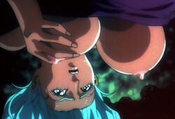 breasts green_hair megumi_amano screencap screenshot sweat urotsukidoji