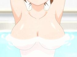 animated bath bounce bouncing_breasts breasts hinako hinako_(issho_ni_training) issho_ni_training screencap water