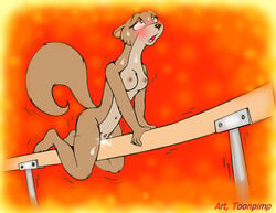 animalympics anthro balance_beam blush breasts female female_only masturbation pussy pussy_juice side_view solo straddling tagme tatyana_tushenko toonpimp