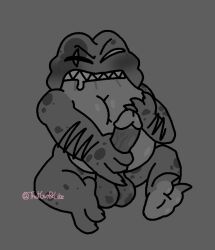 2022 amphibia amphibia_(series) amphibian amphibian_humanoid big_balls big_penis black_and_white blush blushing captain_grime chubby chubby_male cock dick dilf disney drooling facial_scar gay hairy_arms long_penis male male_only masturbating masturbation mature mature_male moobs muscular muscular_chubby muscular_male nude nude_male one_eye_closed penis scar sharp_teeth sitting smooth_skin solo_male spots spotted_body thatguybelike toad toad_(frog)