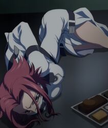 1girls code_geass female female_only human kallen_stadtfeld no_visible_genitalia solo straitjacket