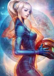 armor armored_samus artgerm helmet helmet_with_visor metroid metroid_(creature) samus_aran varia_suit varia_suit_helmet zero_suit zero_suit_samus