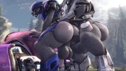 3d alien anal anal_sex animated big_balls big_penis gay halo_(series) hanging_balls no_sound non_human_face rayhuma sangheili source_filmmaker thick_ass_monster thick_thighs video