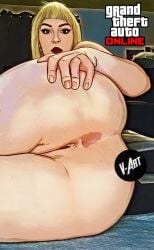 anus big_ass big_breasts bubble_butt fat_ass grand_theft_auto_online grand_theft_auto_v gta_online_female_character looking_at_viewer pawg pussy thick_thighs