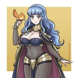 alternate_costume alternate_hairstyle blue_hair breasts female female_only fire_emblem fire_emblem:_three_houses fire_emblem_warriors:_three_hopes looking_at_viewer marianne_von_edmund nintendo official_alternate_hairstyle rein_creamsoda solo tharja_(fire_emblem)_(cosplay)