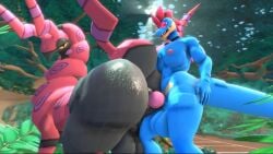 3d anal anal_sex animated ass_slap big_balls big_penis evov1 feraligatr gay huge_ass no_sound pokemon rayhuma rule_63 scolipede source_filmmaker tagme video yukigatr_(evov1)