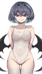 happy looking_at_viewer red_eyes remilia_scarlet sudako_(dai011305) swimsuit touhou vampire