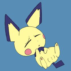 1girls furry furry_only midiclips pichu pokemon pokemon_gsc sleeping source_deleted