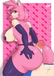 absurd_res amy_rose anthro ass big_breasts breasts buttjob clothing covered_buttjob dirtyduckart female fur furry genitals hi_res hot_dogging humanoid male male/female penis rubber rubber_clothing rubber_suit sega solo sonic_(series) sonic_the_hedgehog sonic_the_hedgehog_(series)