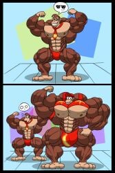 abs biceps bodybuilder bulge diddy_kong donkey_kong flaccid furry guzreuef hyper hyper_balls hyper_genitalia hyper_muscles hyper_penis hyper_testicles male male_focus male_only muscle muscle_growth muscles muscular muscular_arms muscular_ass muscular_back muscular_legs muscular_male muscular_thighs nipples pecs veins veiny_penis