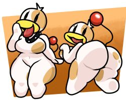 anthro big_ass big_breasts breasts bubble_butt female female_only lewdewott mario_(series) nintendo poochy tagme