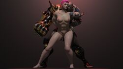 3d blender dark-skinned_male doomfist female interracial male overwatch zarya