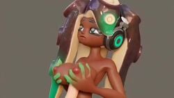 3d animated bing_mario boobjob dark-skinned_female interracial light-skinned_male marina_(splatoon) marina_(wo262) nipples no_sound octoling paizuri splatoon splatoon_2 titjob video