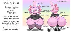 2022 alternate_version_at_source amphibian anthro ass ass_cleavage axoarts axolotl balls belly big_butt biped blush bottomless bulge butt_crack clothed clothing collar crouching dirk_axolonso egg egg_from_ass egg_laying english_text eyewear fishnet fishnet_legwear flaccid footwear front_view genital_outline genitals glasses heterochromia hi_res huge_butt huge_thighs legwear looking_at_viewer looking_back looking_back_at_viewer male marine markings model_sheet mole_salamander moobs navel penis penis_outline pink_body presenting presenting_hindquarters purple_eyes rainbow_background rear_view salamander_(amphibian) shirt shoes shortstack shoulderless_shirt simple_background slightly_chubby small_balls small_penis solo solo_male standing text thick_thighs tight_panties topwear