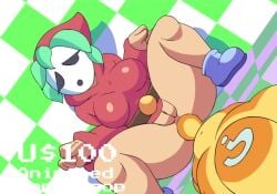 1boy 1girls anal anal_sex animated anon bottomless clothed_female female human lil-heartache loop male mario_(series) nintendo no_sound personification pussy shy_gal video