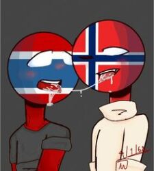 2boys countryhumans norway_(countryhumans) safe saliva saliva_trail tagme thailand_(countryhumans)