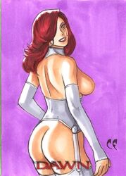 1girls chris_foulkes cry_for_dawn curvaceous curvy curvy_body curvy_female curvy_figure dawn_(comics) female female female_only hourglass_figure light-skinned_female light_skin red_hair sirius_entertainment solo solo_female tagme voluptuous