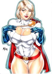 dc dc_comics ed_benes_studio fred_benes kara_zor-l karen_starr pinup power_girl superheroine superman_(series) thunder_thighs