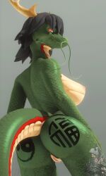 3d_(artwork) absurd_res akiko_(akikosfm) akikosfm anthro digital_media_(artwork) dragon female hi_res nude pinup pose solo