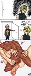 2boys dark-skinned_male dio_brando enrico_pucci gay interracial jojo's_bizarre_adventure male/male male_only nude_male stone_ocean yaoi