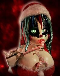 3d 3d_(artwork) anthro baby_(fnafsl) candy_cane candy_cane_in_mouth christmas christmas_outfit circus_baby circus_baby_(fnaf) five_nights_at_freddy's five_nights_at_freddy's:_sister_location fnaf freddy_fazbear's_pizzeria_simulator looking_at_viewer rckke robot scrap_baby scrap_baby_(fnaf) scrap_baby_(rckke) sister_location solo