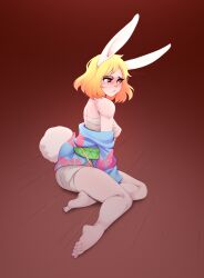 bandages blonde_hair blush bunny_girl carrot_(one_piece) female female_only mycrys one_piece rabbit_girl rabbit_humanoid teen teen_girl teenage_girl teenager