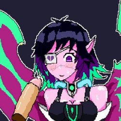 alternate_costume aov arena_of_valor big_breasts dyed_hair krixi_(arena_of_valor) lienquan_mobile pixel pixel_art quang synthetic_thing_krixi_(arena_of_valor) tagme video_games