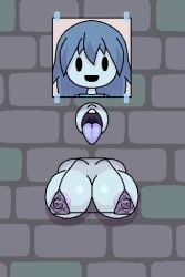 bikini_top breasts fapwall ghost ghost_girl glory_hole goth in_wall mob_face open_mouth shy_jaz spooky's_house_of_jump_scares spooky's_jump_scare_mansion spooky_(shojs) through_wall