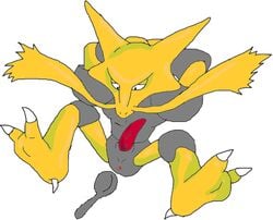 1boy alakazam animated anthro artist_request furry gay masturbation nintendo pokemon solo source_request white_background yaoi year_request